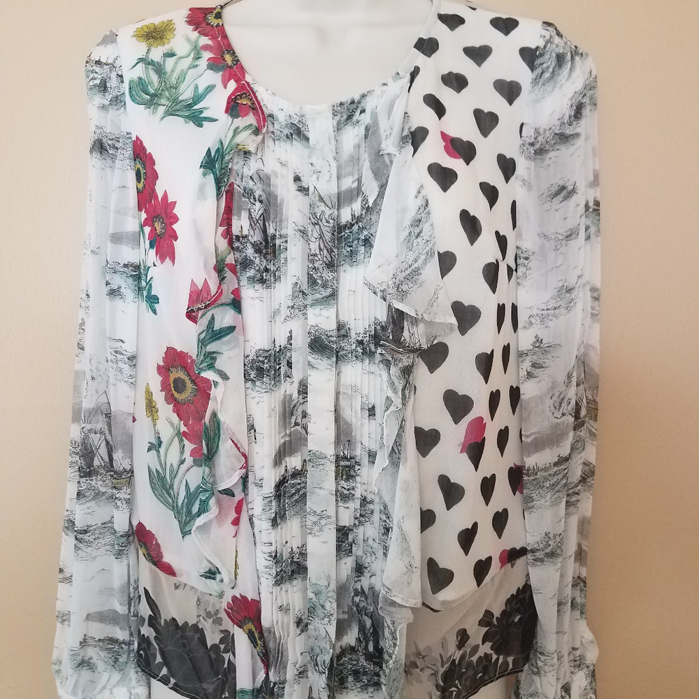 Leifnotes Multi-Color, Sheer Blouse - image 1